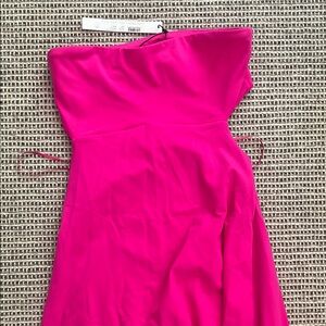 Susanna Monaco Dress Hot pink maxi strapless